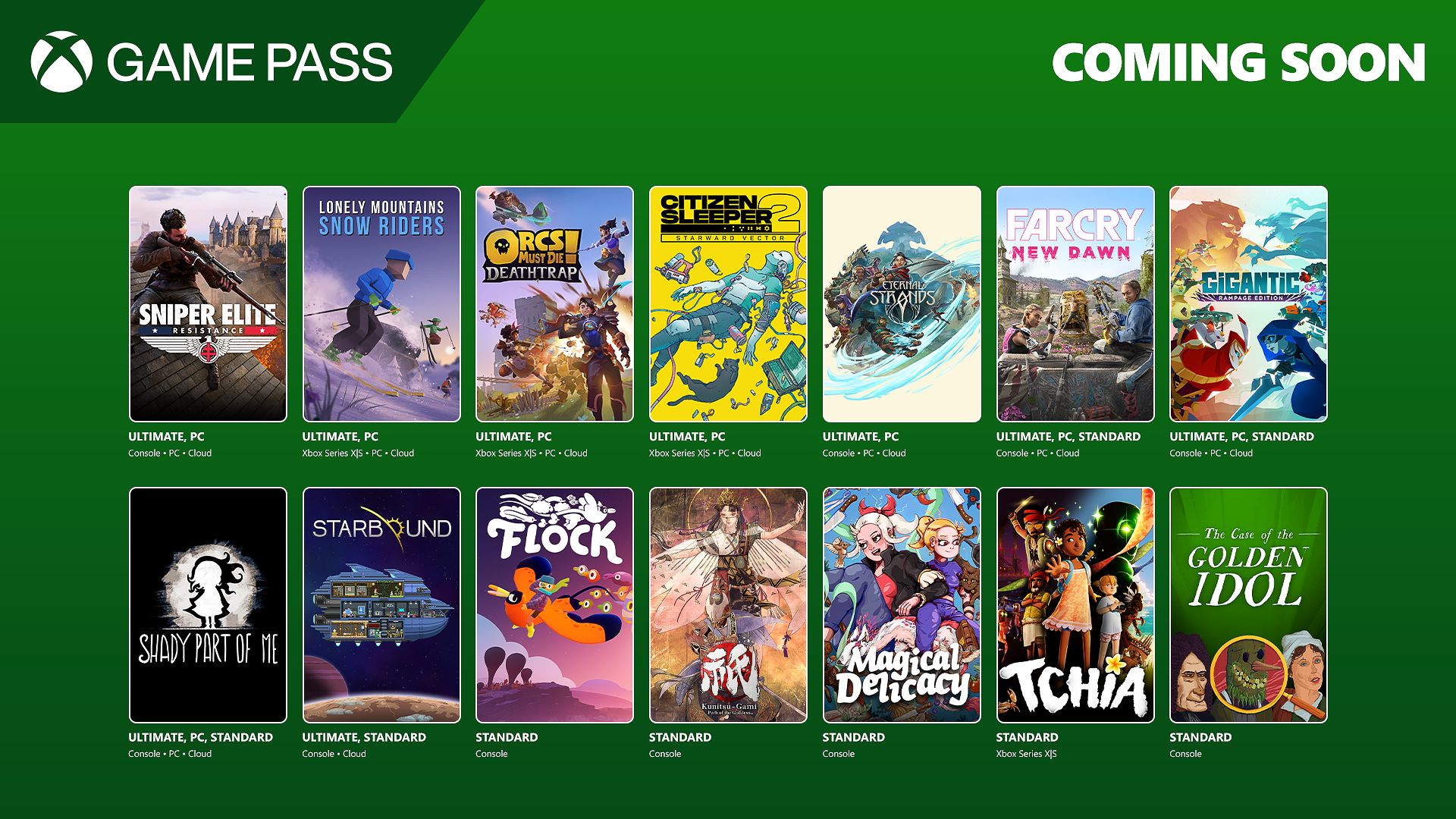 Xbox Game Pass janeiro de 2025 – Wave 2 anunciada