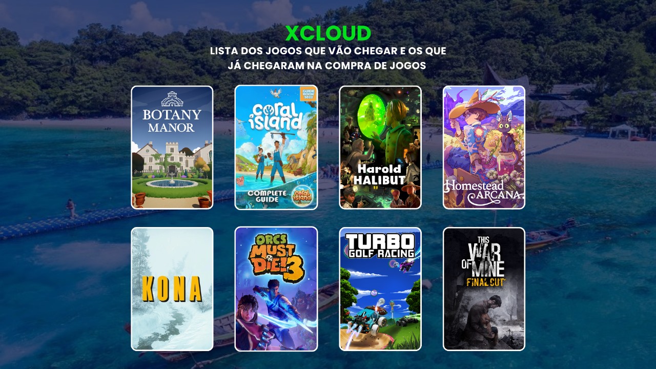 Lista dos jogos que vão chegar e os que chegaram na compra de jogos