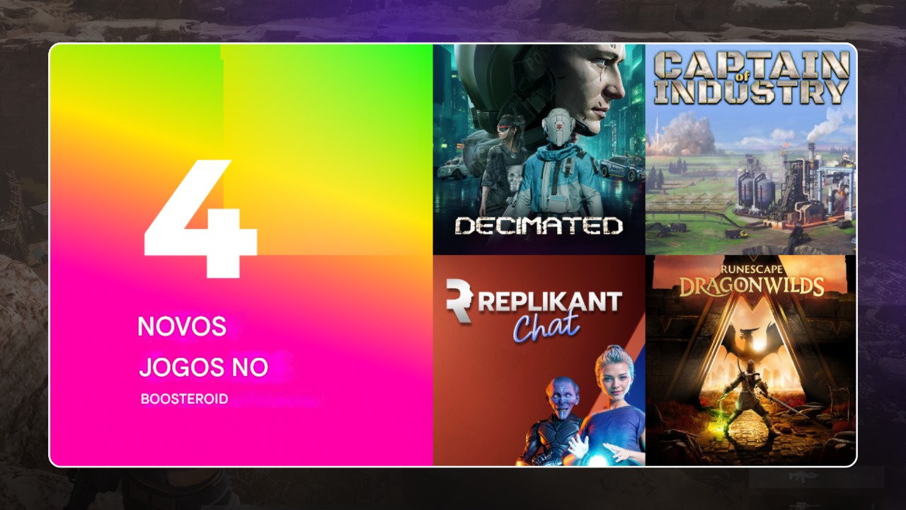 Boosteroid adicionar 4 jogos na primeiro semana de março 2025