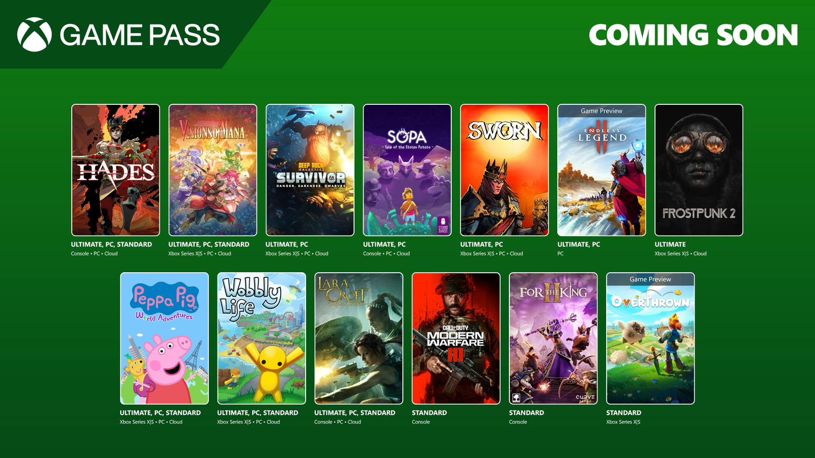 Xbox Game Pass de Setembro 2025: 13 Novos Jogos — Hades, Visions of Mana e Mais