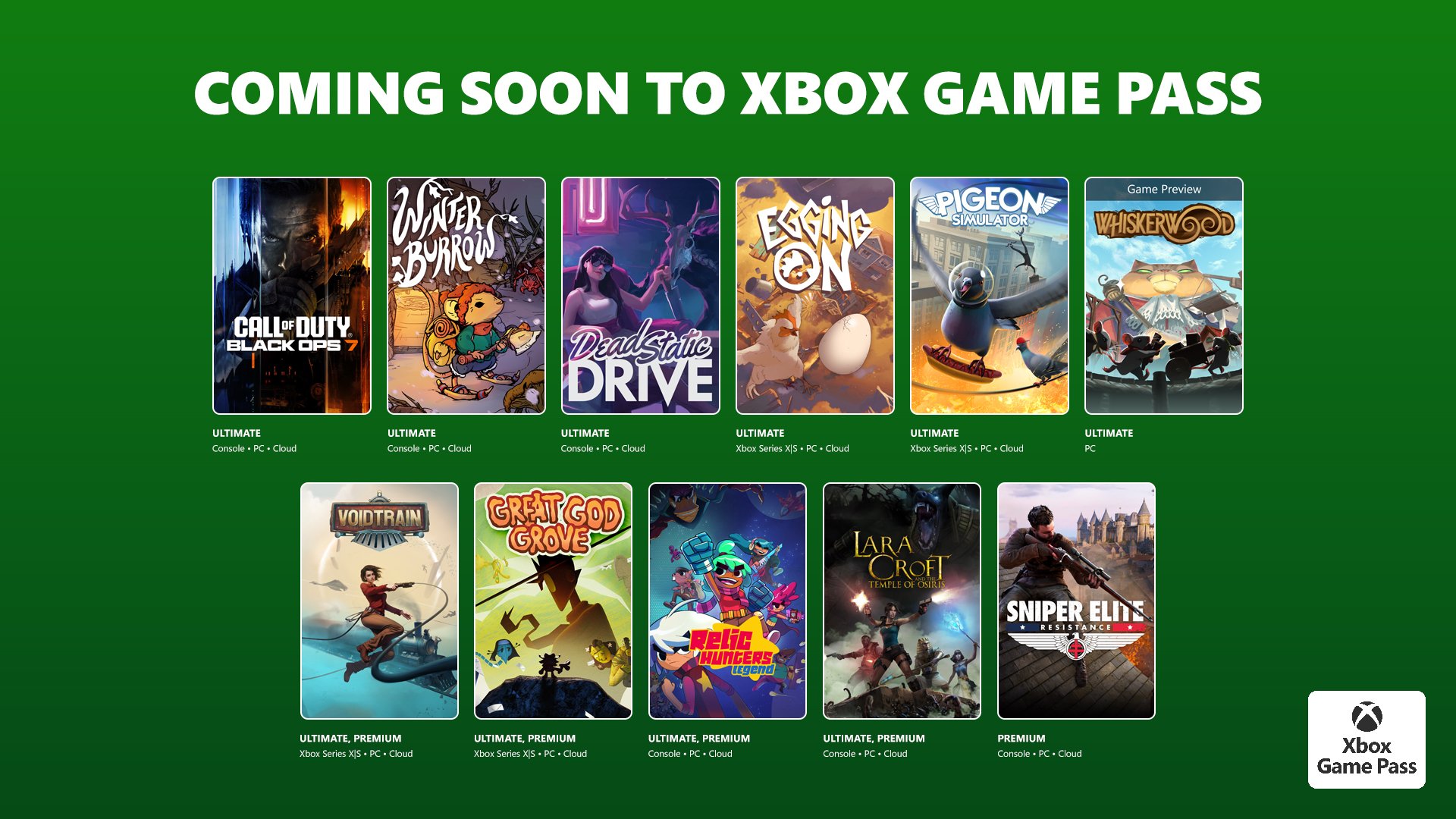 Nova Quinzena do Xbox Game Pass – Novembro/25