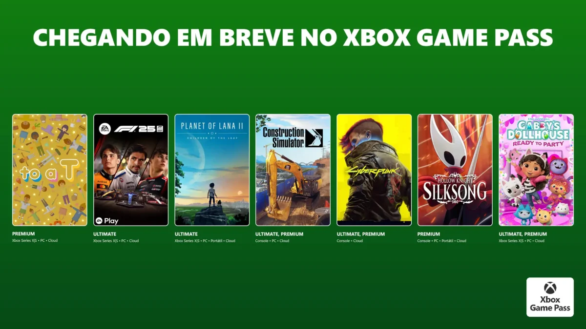 Xbox Game Pass em Março de 2026: Cyberpunk 2077, F1 25 e Grandes Lançamentos Chegam ao Serviço