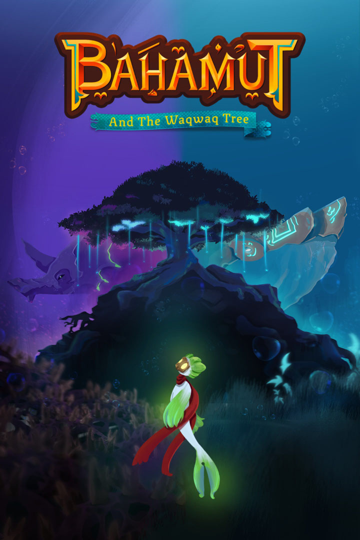 Ambiente subaquático estilizado de Bahamut and the Waqwaq Tree