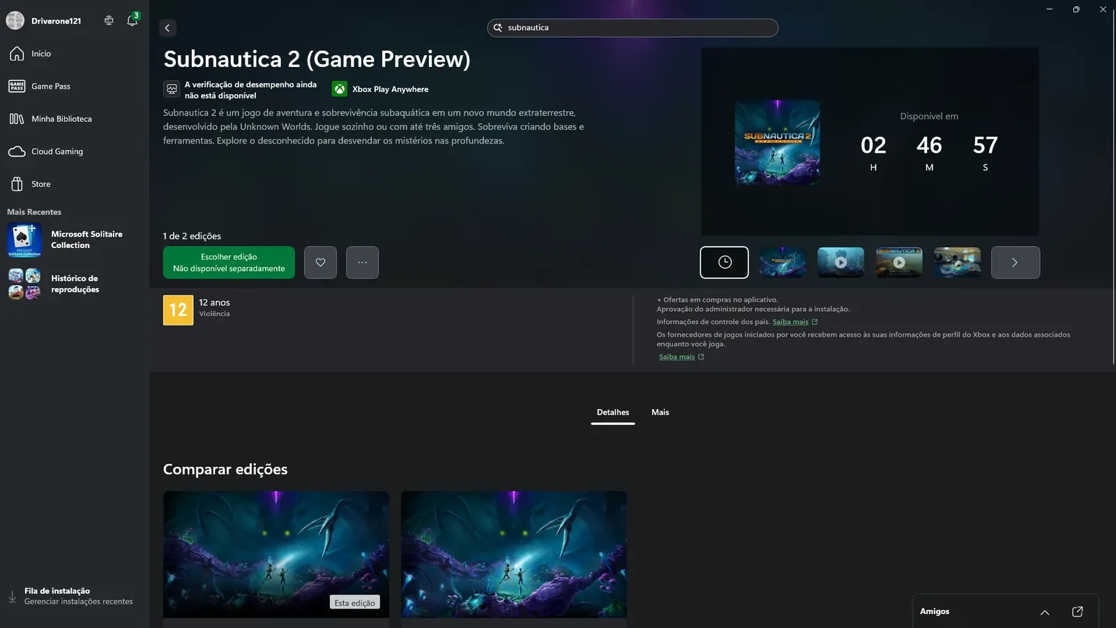 Cronômetro da chegada no app do Xbox!