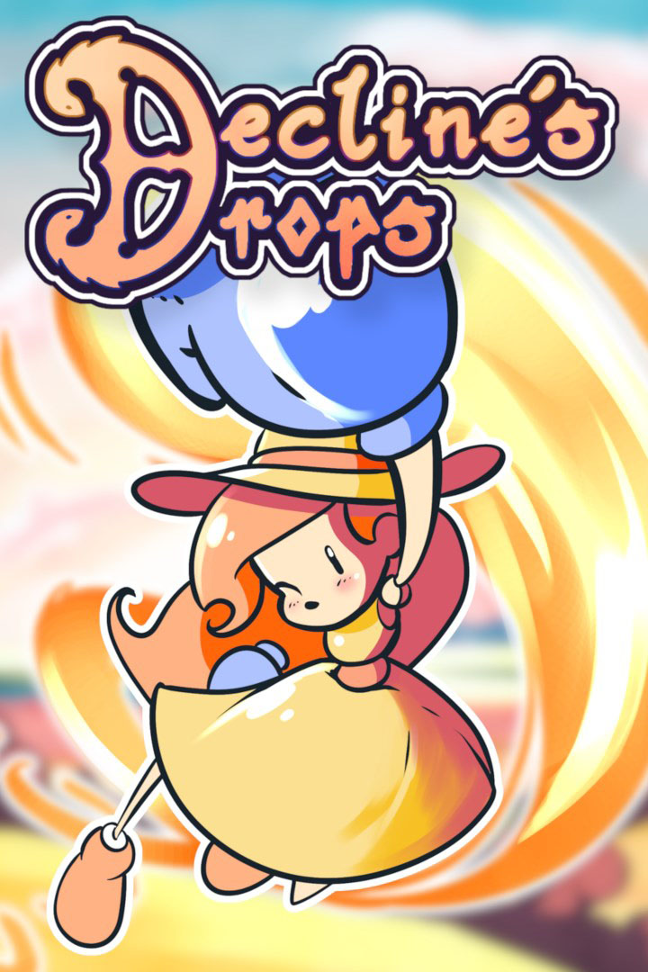 Personagem Globule em cenário de plataforma 2D de Decline's Drops