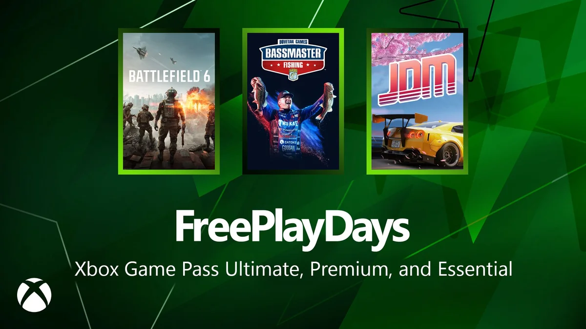Xbox Free Play Days de Maio de 2026: Bassmaster Fishing Chega ao Cloud Gaming, Battlefield 6 Fica de Fora do xCloud