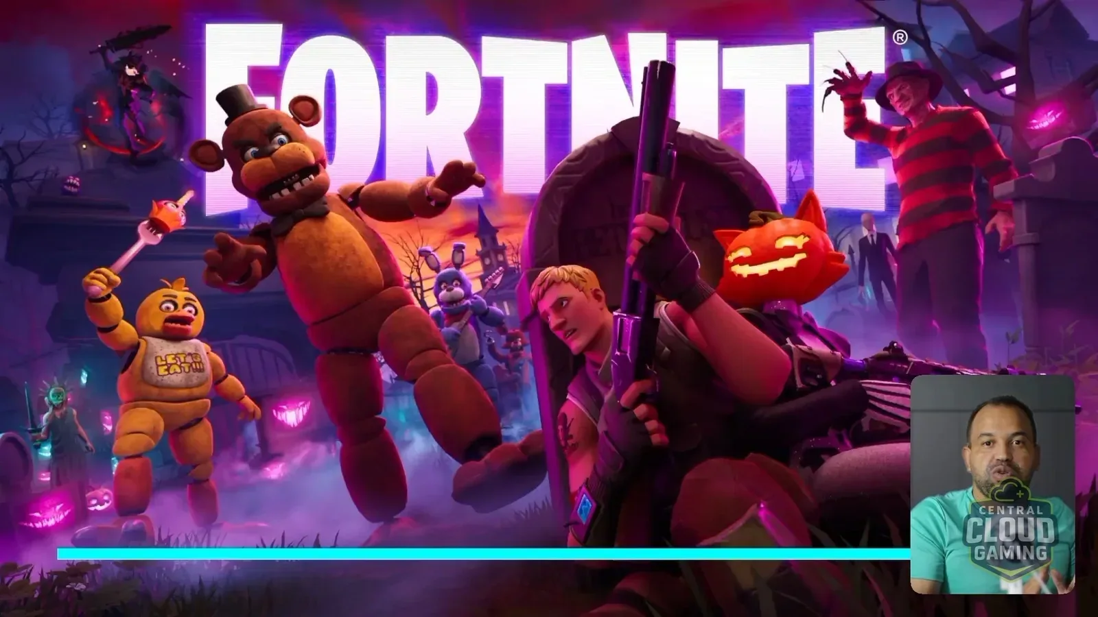 Jogando Fortnite sem anúncios por 25 horas.