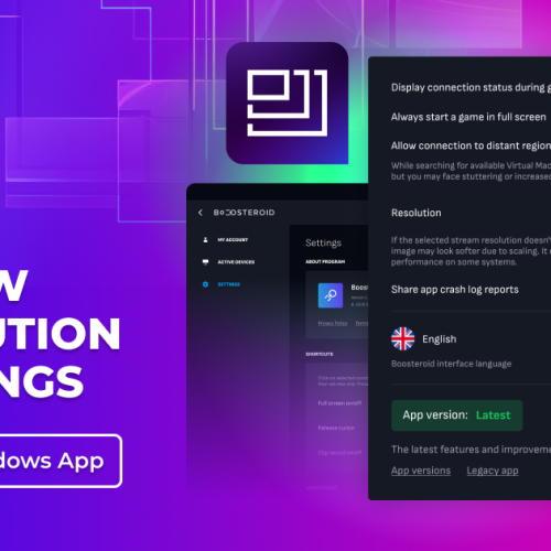 Boosteroid libera escolha manual de resolução no app Windows